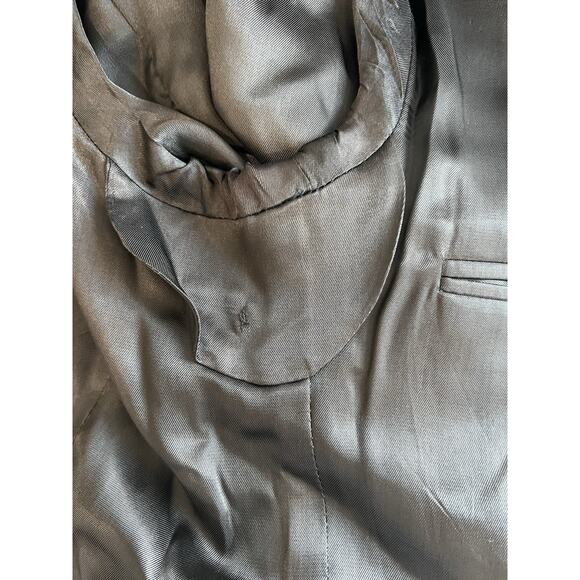 Joseph Feiss 100% Lambswool Blazer Sport Coat Jacket Dark brown Classic 46L - Picture 9 of 12